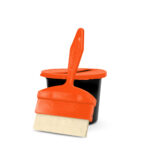 chromark ink well with orange 1 slot lid and 1 brushes