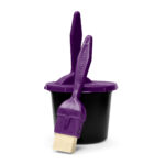 chromark ink well with purple 2 slot lid and 2 brushes