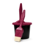 chromark ink well with wine 2 slot lid and 2 brushes