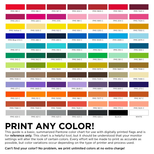 custom cheer flip sign suggested print colors, for assistance contact our sales team