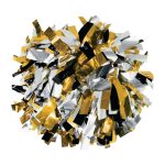 black/gold/silver Three-Color Metallic Cheerleading Show Pom