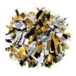 black-gold-silver-three-color-metallic-show-pom