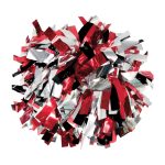 black/red/silver Three-Color Metallic Cheerleading Show Pom