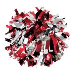 black-red-silver-three-color-metallic-show-pom