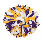 purple/gold/white Three-Color Plastic Cheerleading Show Pom