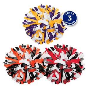color selection of 6" Three-Color Plastic Cheerleading Show Pom Poms