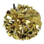 gold Metallic Sparkle Cheerleading Dance Pom with Silver accents