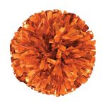 orange Solid Metallic Cheerleading Dance Pom