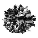black/silver Two-Color Metallic Cheerleading Show Pom