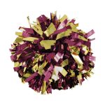 maroon-gold-two-color-metallic-show-pom