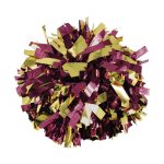 maroon/Gold Two-Color Metallic Cheerleading Show Pom