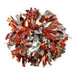 orange/silver Two-Color Metallic Cheerleading Show Pom