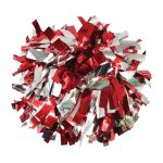 red/silver Two-Color Metallic Cheerleading Show Pom