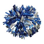 royal/silver Two-Color Metallic Cheerleading Show Pom