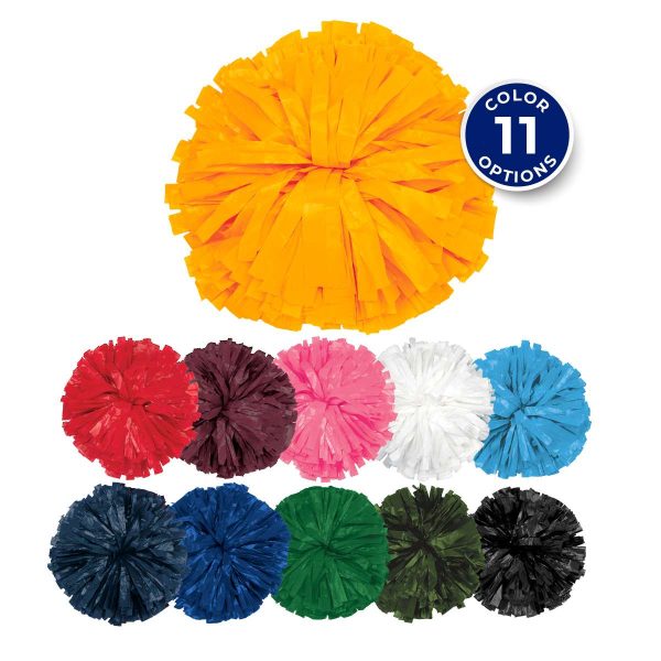color selection of 6" Solid Plastic Cheerleading Pom Poms