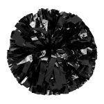 black solid metallic cheerleading show poms