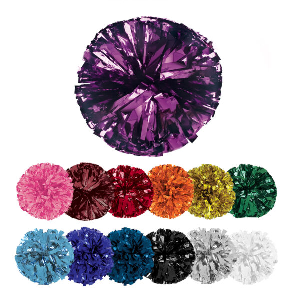 853590 solid metallic show poms