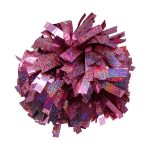 hot pink holographic metallic cheer pom pom