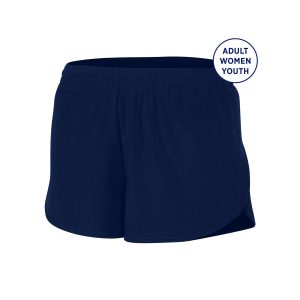 navy Champion Tempo Short, front three-quarters view
