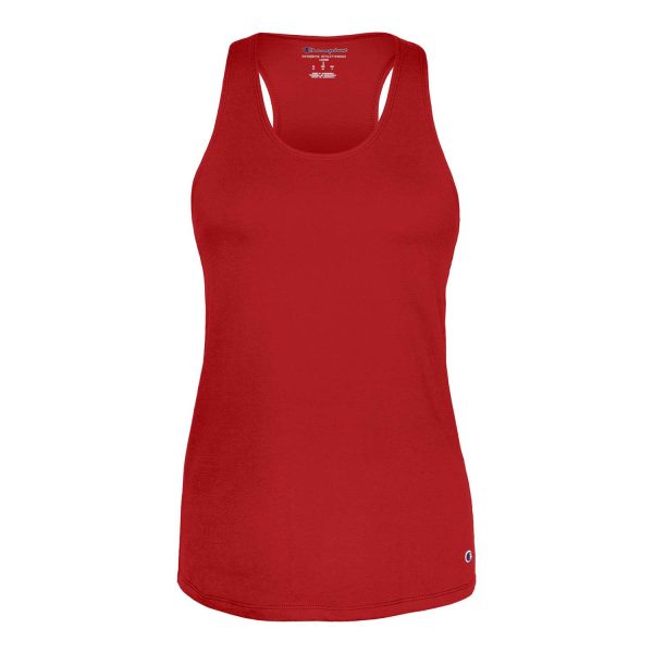 red Champion Essential Racerback Tank Top, front view