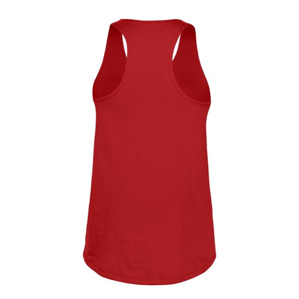 red Champion Essential Racerback Tank Top, back view