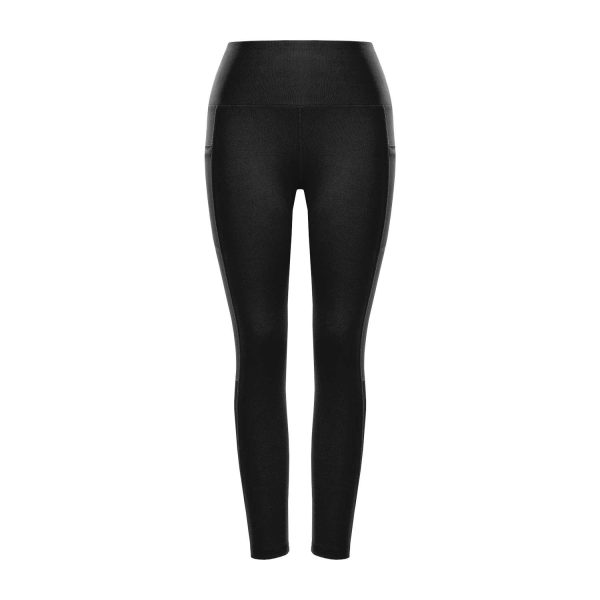 black Champion Contour Mesh 7/8 Legging, front view