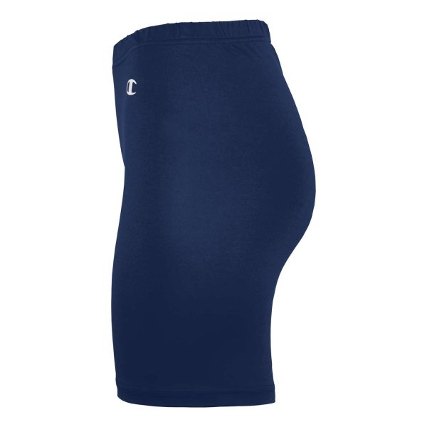 navy Champion Double Dry Compression 5" Short, side view