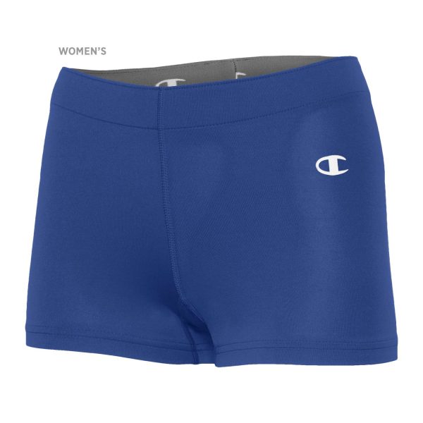 royal Women's Champion Raceday Compression Short, front three-quarters view