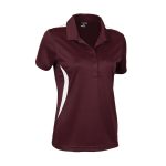 maroon/white womens Tonix Spirit Polo