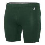 forest champion compression short with white champion logo