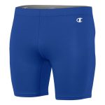 royal champion compression short with white champion logo