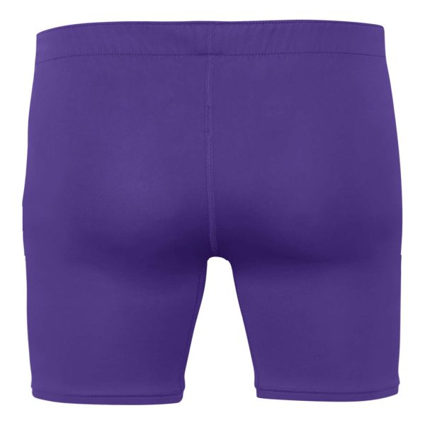 purple Champion Compression 4" Short, back view