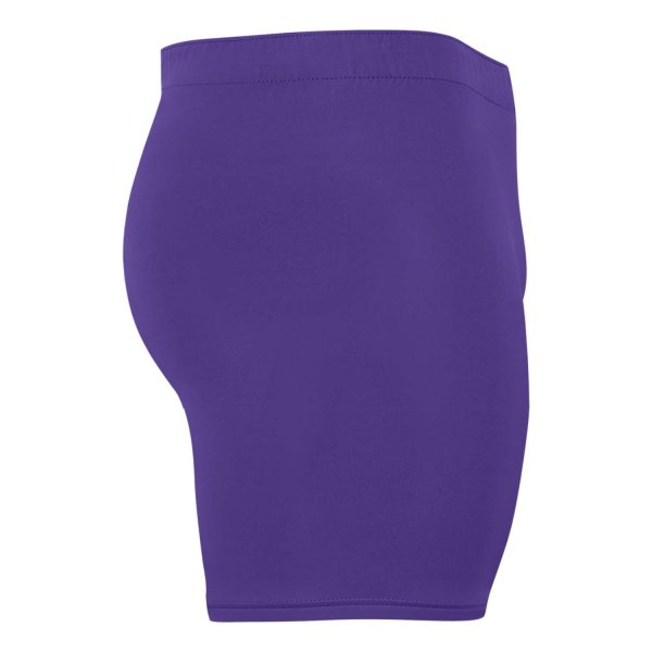 purple Champion Compression 4" Short, side view