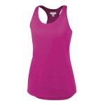 power pink augusta lux tri blend racer-back tank top