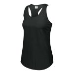 black augusta lux tri blend racer-back tank top