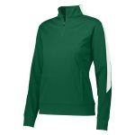 dark green/white womens augusta medalist pullover