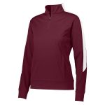 maroon/white womens augusta medalist pullover