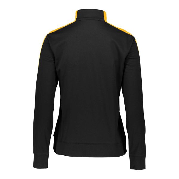 black and gold Augusta Women's Medalist 2.0 Pullover, back view