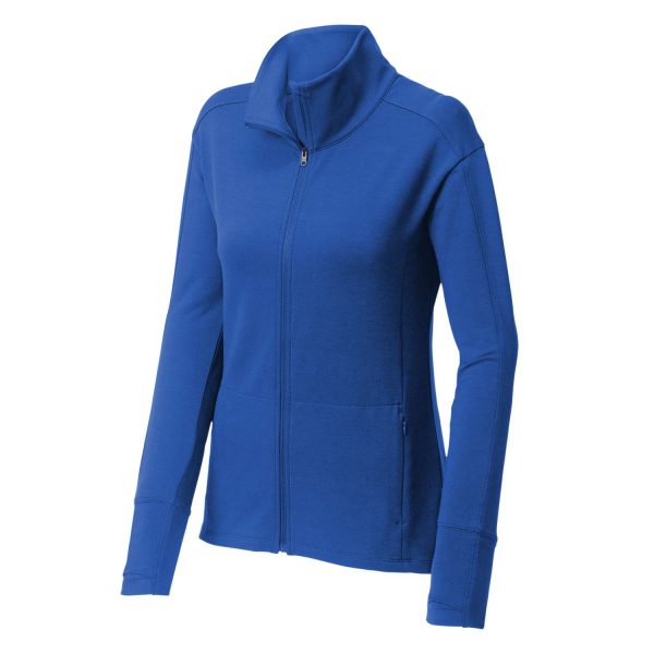 True Royal Women's Sport-Tek Sport-Wick Flex Fleece Jacket, Front View