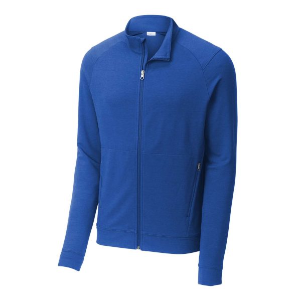 True Royal Men's Sport-Tek Sport-Wick Flex Fleece Jacket, Front View