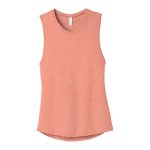 Heather Sunset Bella + Canvas Jersey Racerback Tank, Front View