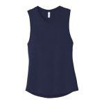 Navy Bella + Canvas Jersey Muscle Tank Top, Front View