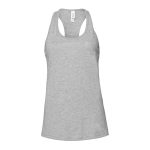 Athletic Heather Bella + Canvas Jersey Racerback Tank, Front View