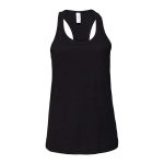 Black Bella + Canvas Jersey Racerback Tank, Front View