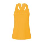 Gold Bella + Canvas Jersey Racerback Tank, Front View