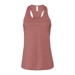 Mauve Bella + Canvas Jersey Racerback Tank, Front View