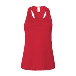 Red Bella + Canvas Jersey Racerback Tank, Front View