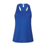 True Royal Bella + Canvas Jersey Racerback Tank, Front View