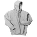 Ash Heavy Blend Hooded Sweatshirt, Front View