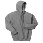 Dark Heather Heavy Blend Hooded Sweatshirt, Front View